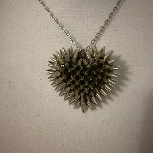 Bunny Paige Large Spiked Heart Necklace punk goth festival edgy emo witchy 🔮